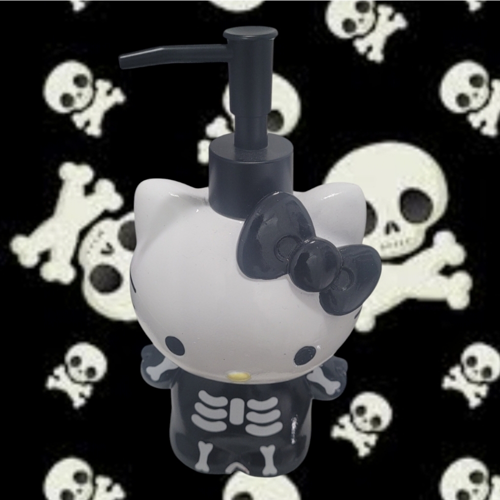Hello Kitty, "Dem Bones" Ceramic Halloween Soap Dispenser
